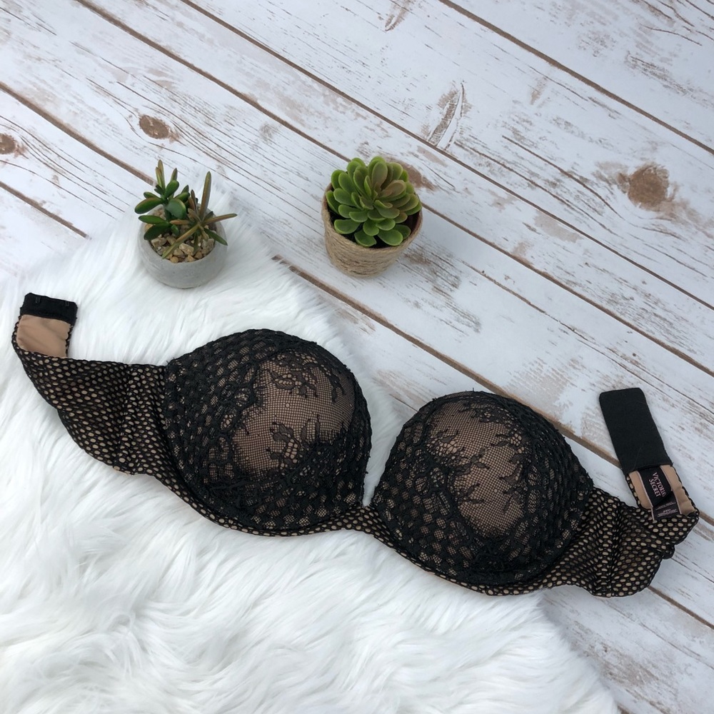 VS Strapless Multi-Way Lace Bra sz 32D